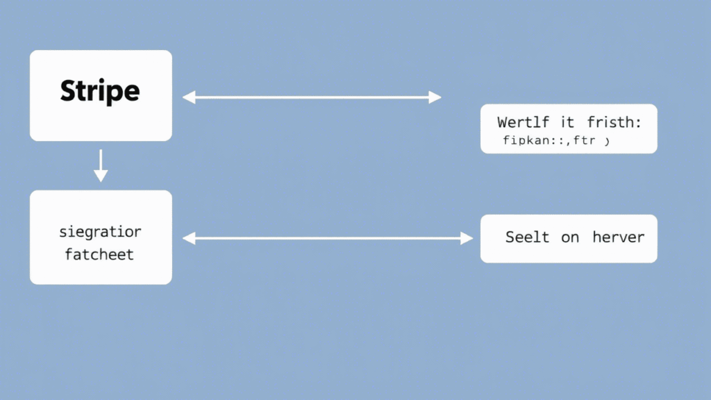 Show a flowchart of webhook delivery, signature verification, and event handling.