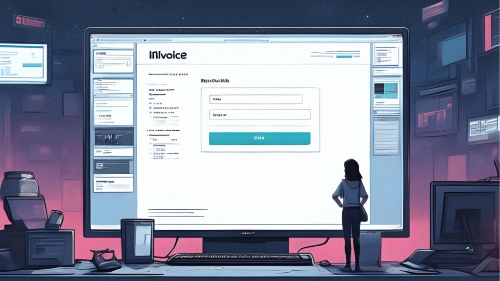 GST Invoice PayPal login screen