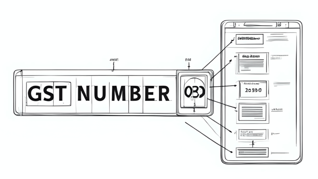 GST Number structure: state code, PAN, entity code, Z, checksum