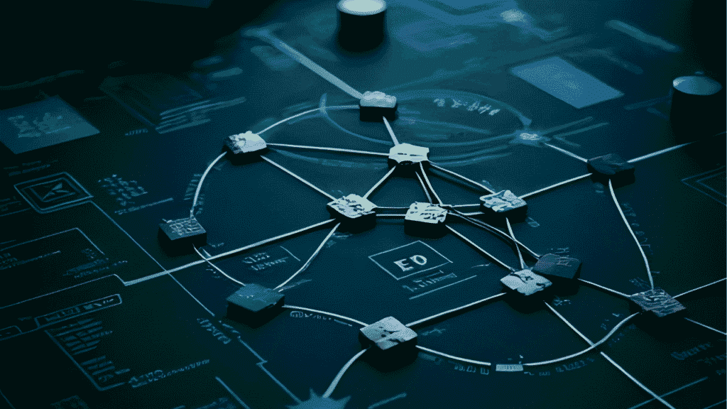 Network zones segmented by trust level: DMZ, internal, sensitive data vault.
