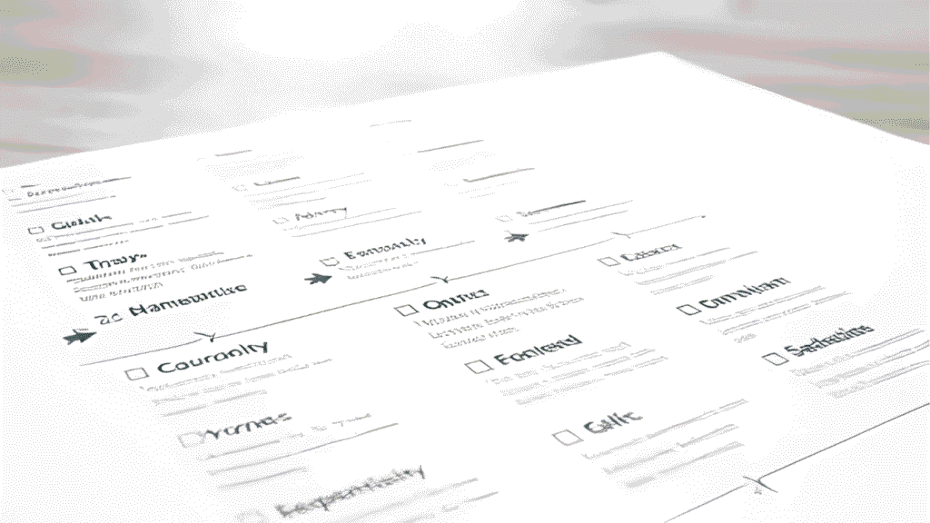 Visual: Checklist Diagram of scoping milestones.