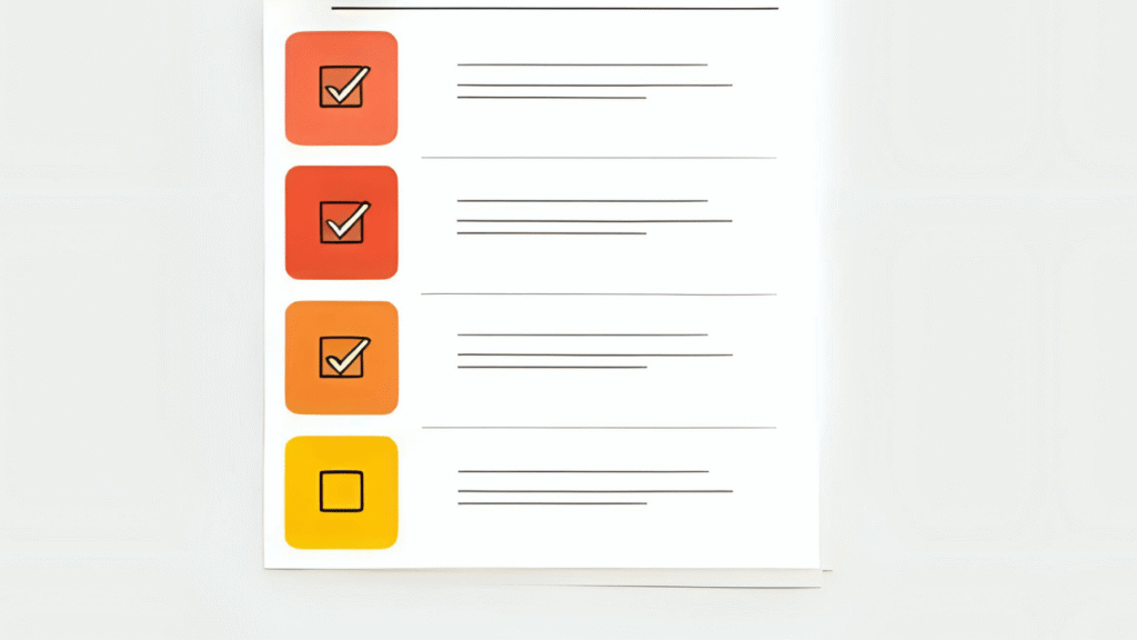 Visual: Checklist infographic with ticks next to each completed step.