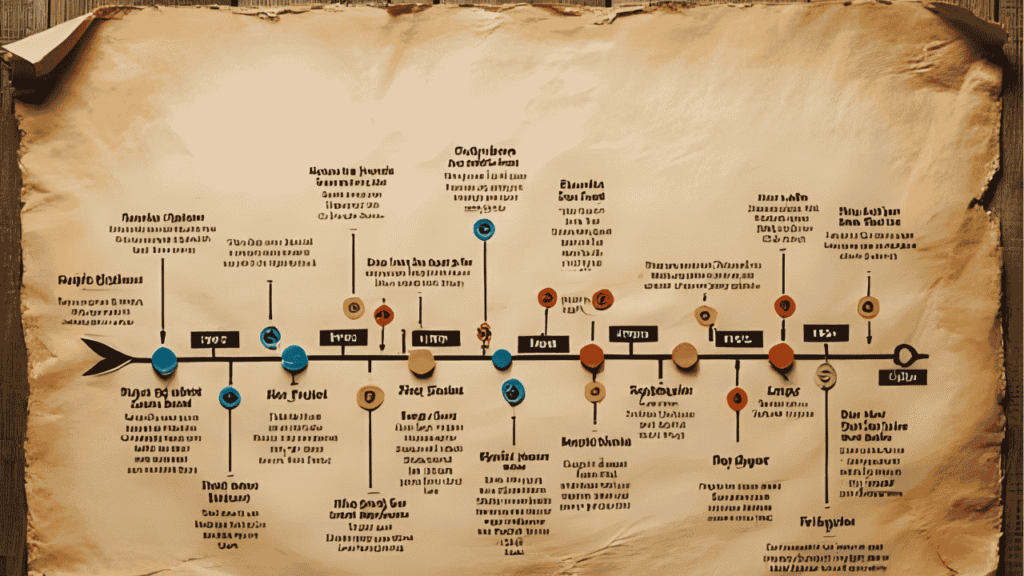 Visual: Timeline graphic plotting these key dates.